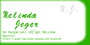 melinda jeger business card